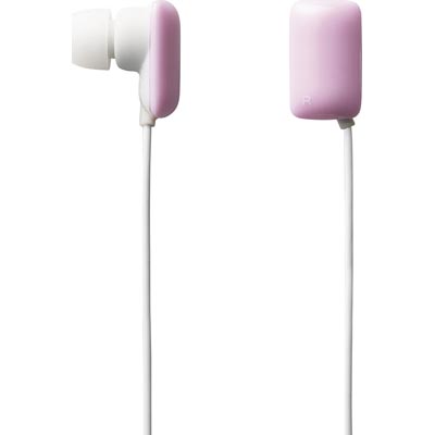 Elecom GUM Earphones, 4 Different Size Ear Caps, Pink